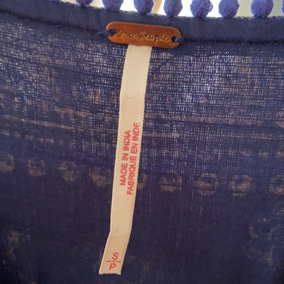 Free People | My Love Navy Floral Gauze Mini Dress - Picture 12 of 15